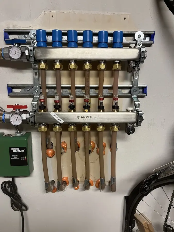 Plumber performing Gas Leak Detection at a residential property in Fulton